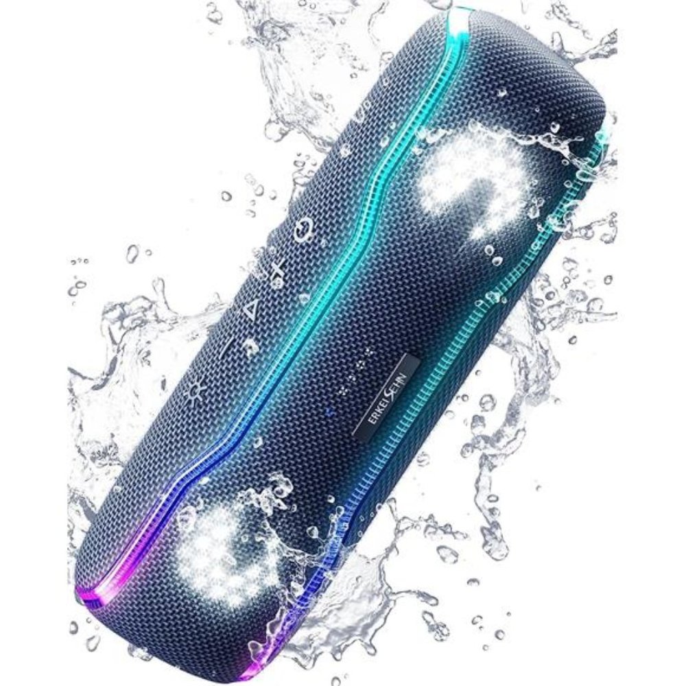 Portable Bluetooth Speaker,IPX7Waterproof WirelessSpeaker with Colorful Flashing